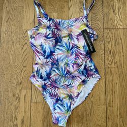 Catherine Malandrino One Piece Floral Swimsuit Size Large