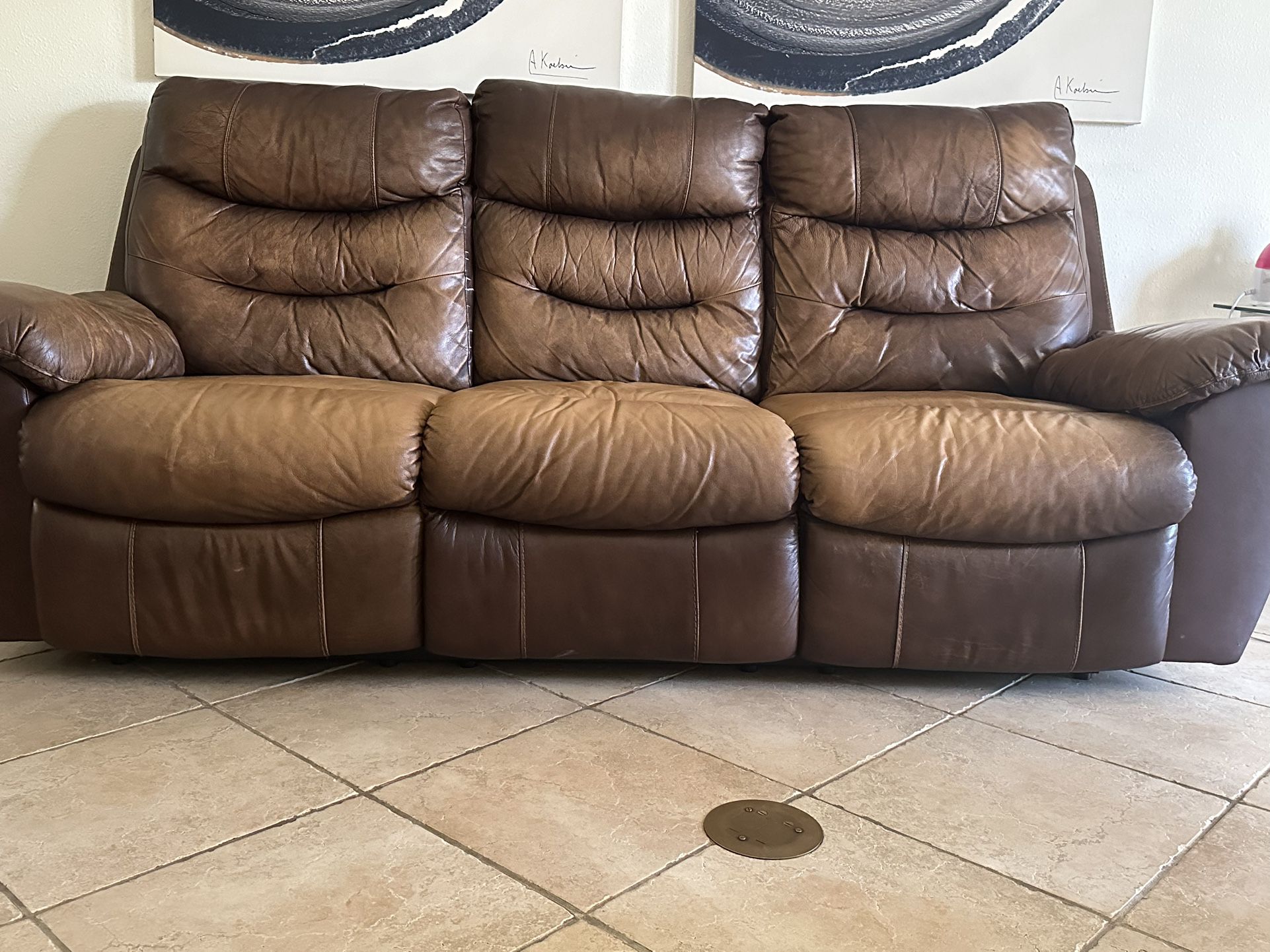 Ashley Reclining Sofa And Reclining Loveseat - Reduced to Sale