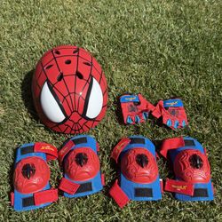 Spiderman Bike Helmet, Gloves Knee and Elbow Guards