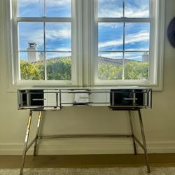 Tahari Mirrored Desk/Vanity/Console Table