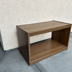 Small Wooden Coffee Table w/ Removable Wheels