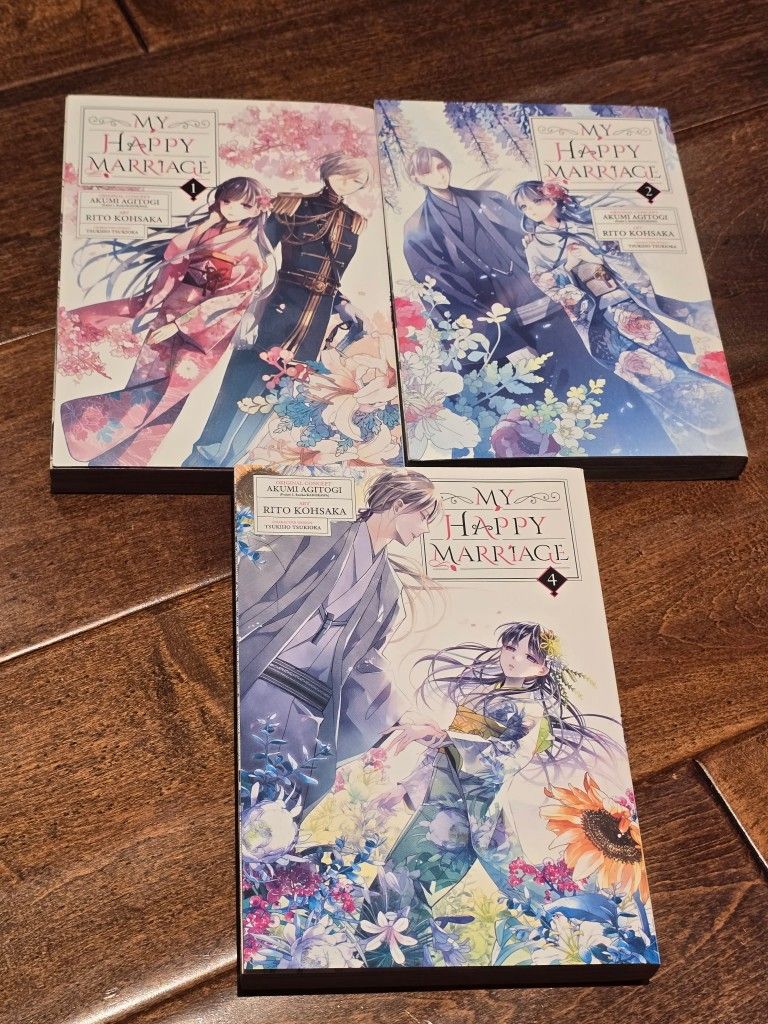 Authentic English Manga- Happy Marriage Vol. 1,2, 4