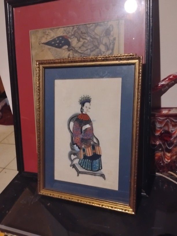 19th Century Chinese Hand Painting On Rice Paper
