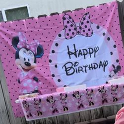 Minnie Mouse Backdrop 210*150cm