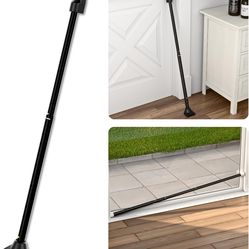 SecurityMan Adjustable Door & Window Security Bar, Black