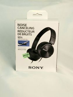 Sony MDR-ZX110NC Noise Canceling Headphones On-Ear Corded 
