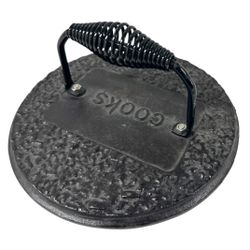 Cooks Cast Iron Round Grill Press (smash burger/ Meat) - Retro Kitchen Tools