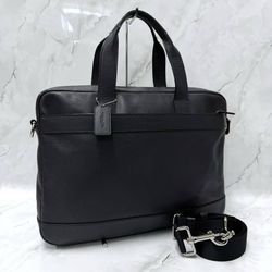 Coach Slim Blue Leather Briefcase in Mint Condition