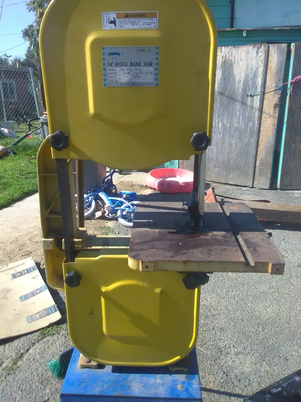 Cummins wood band saw 3/4 hp model sw1401n