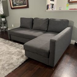 FREE DELIVERY- IKEA FRIHITEN Sectional Sleeper Sofa W Pullout Bed and Storage Chaise