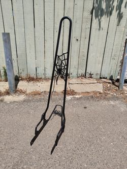 RAD Custom 33" Harley Dyna Sissy Bar w/ LED Cross & Spider