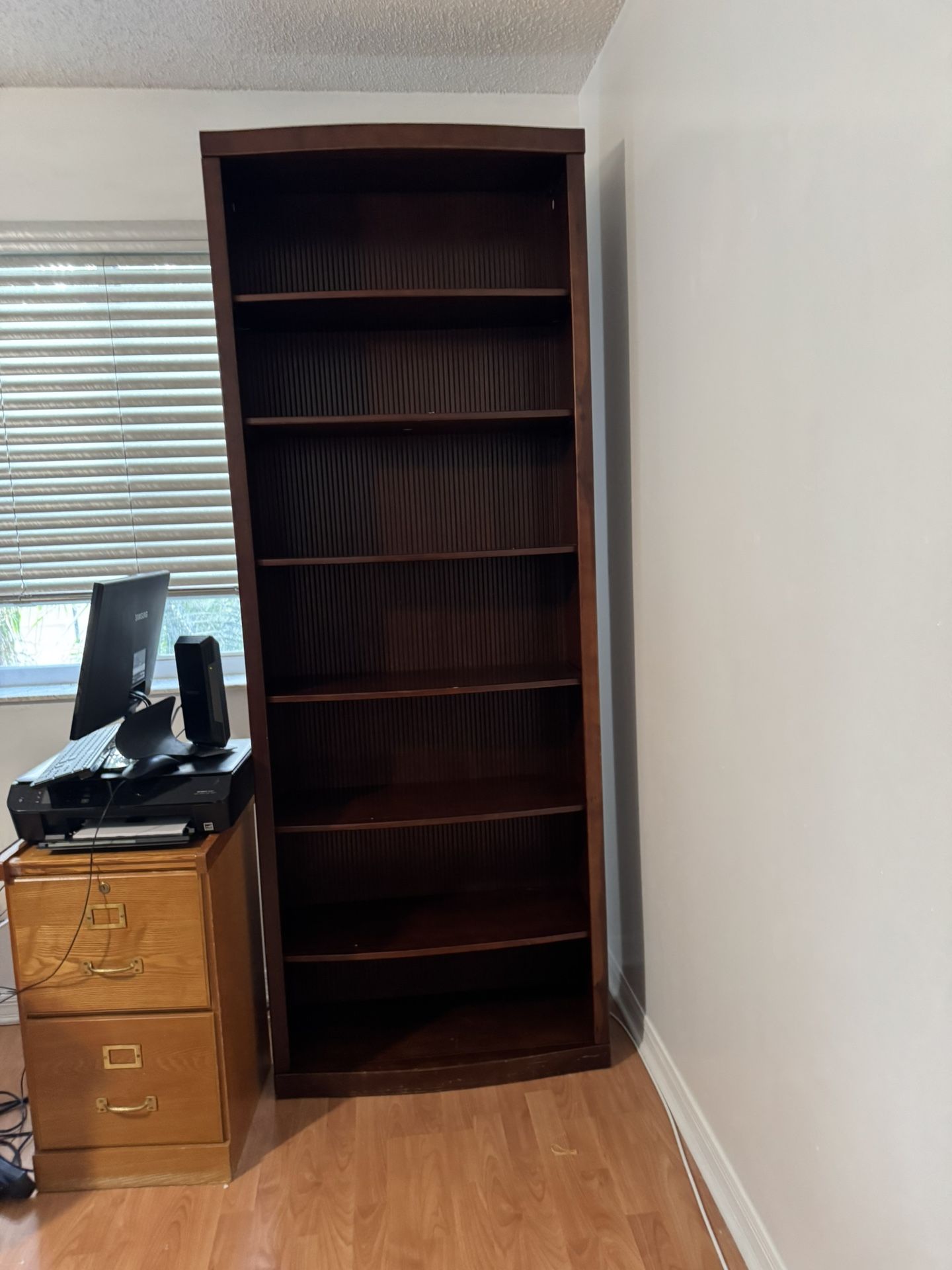 Riley Holliday Furniture Wood 7 Shelf Book Case