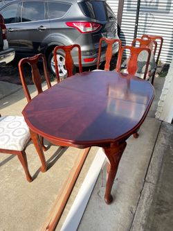 Dining table and chairs