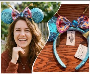Minnie Sequin Disney Mickey Ears Headband polka dot