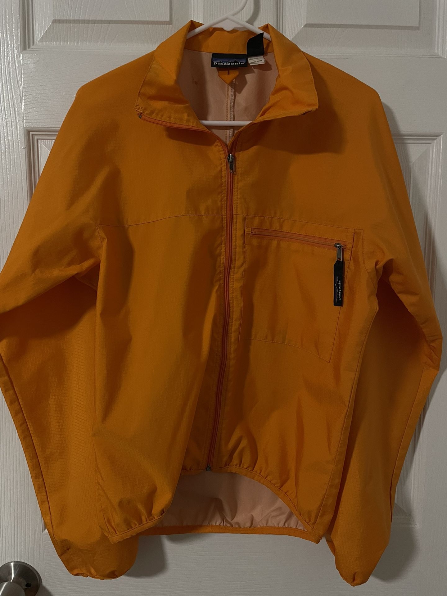 Vintage 90's Patagonia Mens Small WindBreaker Jacket Orange Lightweight