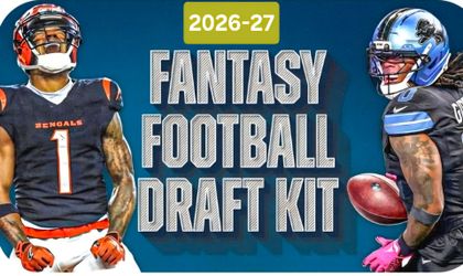 X-Large Fantasy Football Draft Board 2026-27, NFL,  Sports, Outdoor, Indoor