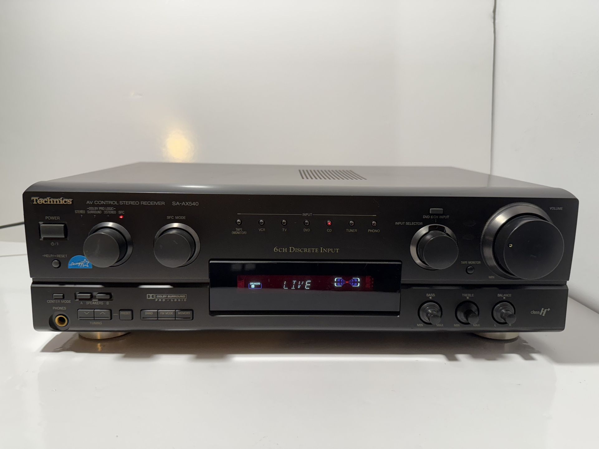 Technics SA-AX540 AV Control Stereo Receiver Tested And Works. No Remote