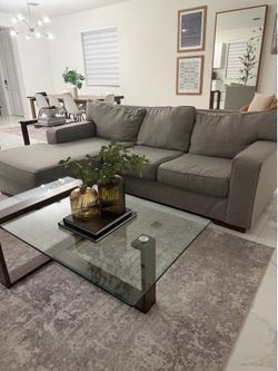 Lincoln Modern Gray Fabric Sectional Lounge