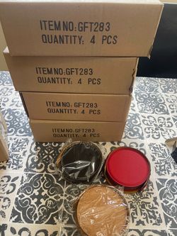 Round Leatherette & Cork Coaster Sets (Lot of 19 Sets)
