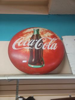Coca-Cola Vintage Button Sign