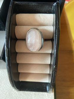 Silver Ring With Pink Stone