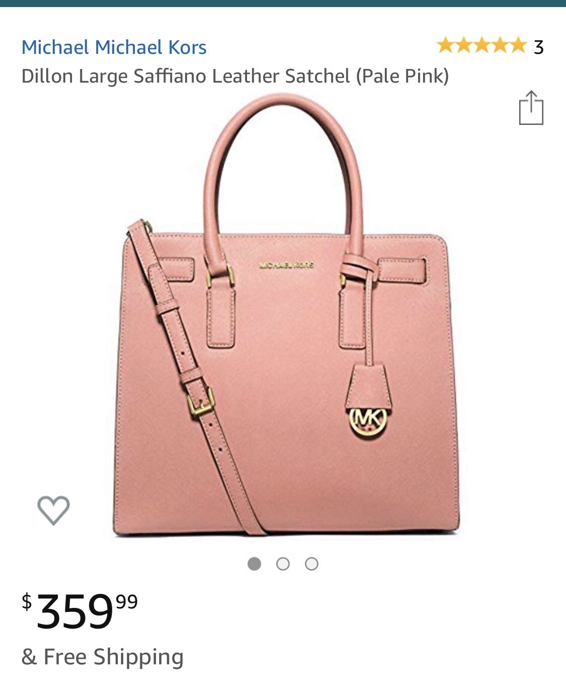 Michael Kors large Safiano Bag pink