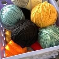 Assorted Yarn Skeins And Balls - Basket Included 
