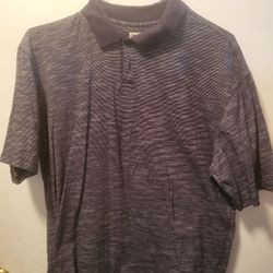 Haggar Gray Polo Shirt Size L
