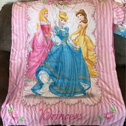 Disney Princess Crib Sheet Set And Matching Curtians