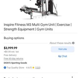 M3 Inspire Home Workout Machine @ 200 Lbs