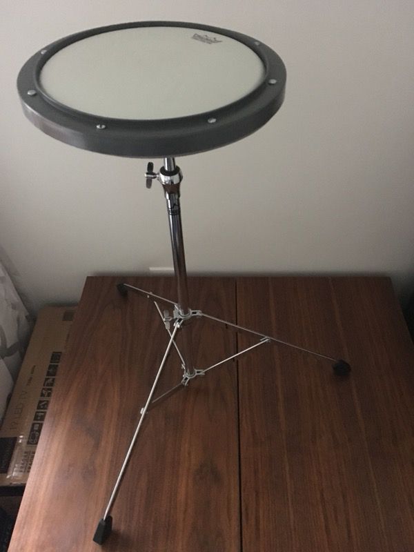 Remo practice pad and stand