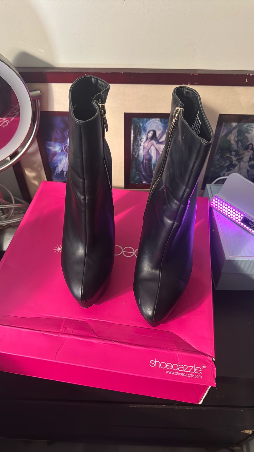 Black Tall Boots Size 9