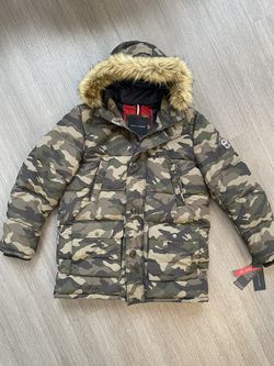 Hilfiger Camouflage Hooded Jacket for Sale in Buena Park, CA OfferUp