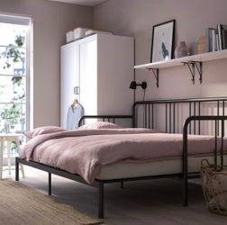 FYRESDAL Daybed frame, black, Twin bed