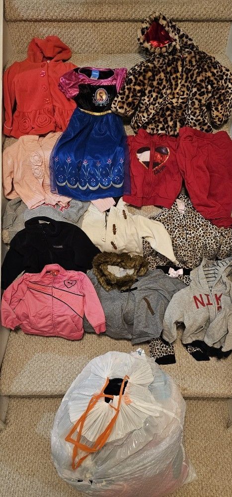 Garbage Bag Full Of 12-24 Months Toddler Girls Clothing Winter Fall