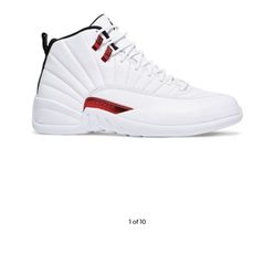Air Jordan 12 Retro Size 11 1/2 White/Black – University Red
