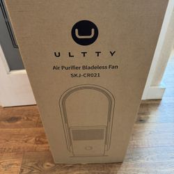 ULTTY Bladeless Tower Fan with Air Purifier, 90° Oscillating Bladeless Fan with Remote
