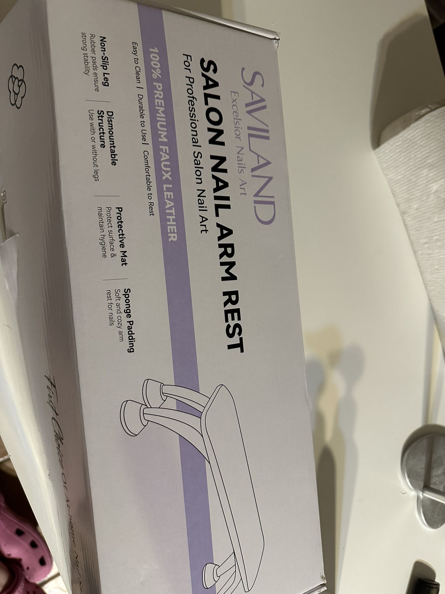 Purple Arm rest Nail Tech 