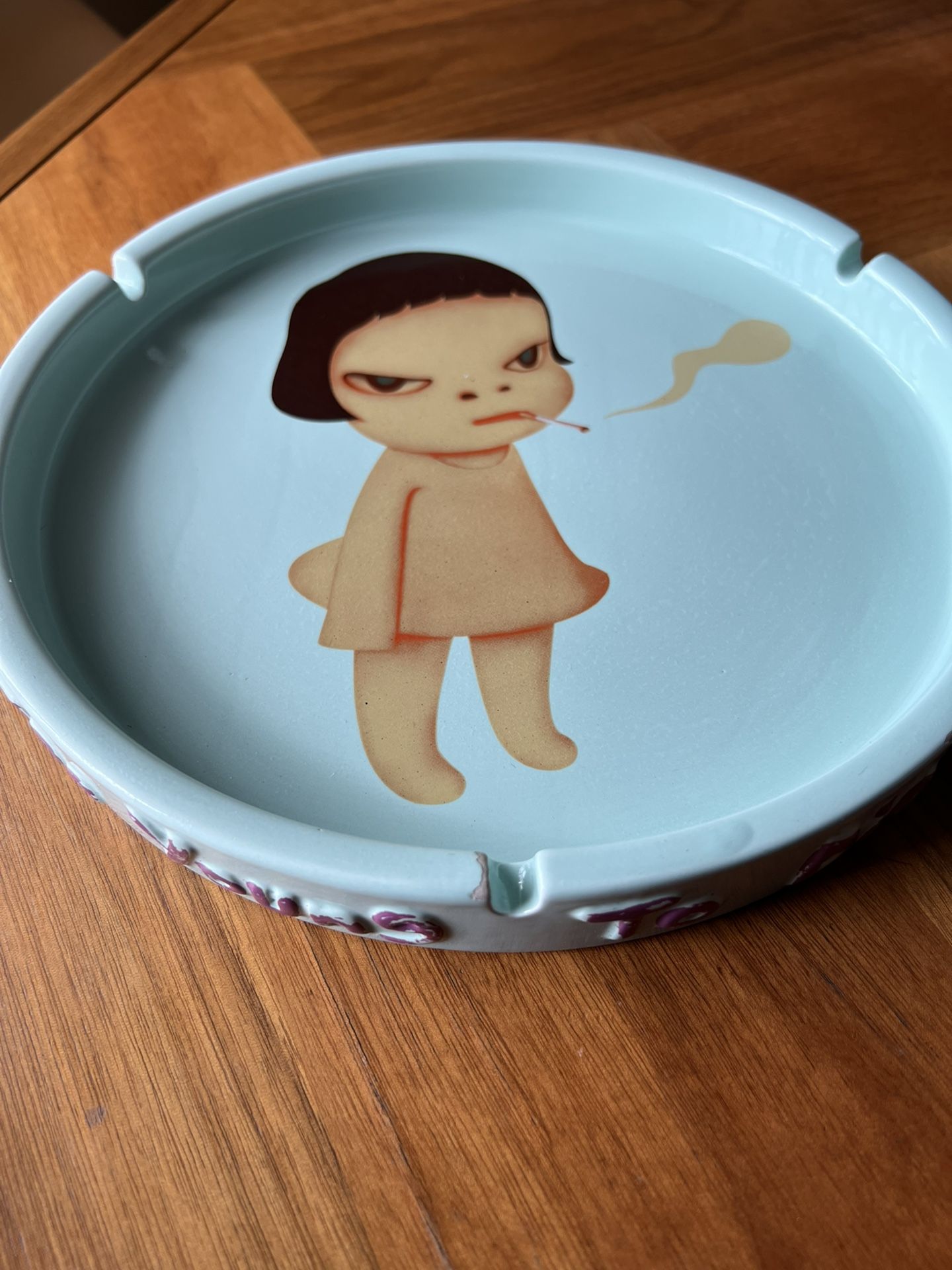 Yoshitomo Nara DISH "Too Young To Die" Ashtray 2002 JAPAN
