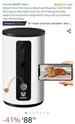 Wopet Intelligent Dog Camera With Treat Dispenser Thumbnail