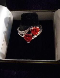 DOUBLE UP Ur' LOVE RED HEARTS RING