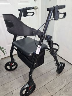 Rollator Walker with Seat, seat width 16"