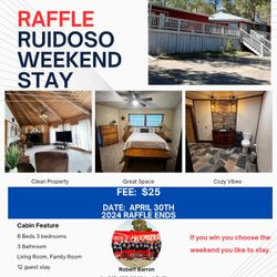 Raffle For Free Stay At Ruidoso For A Weekend If You’re Choosing Cost 25$