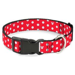 Disney Buckle-Down Red Polka Dot Minnie Mouse Pet Collar
