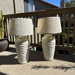 80s Plaster Table Lamps
