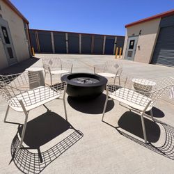 New Modern Metal Chairs & Side Tables 