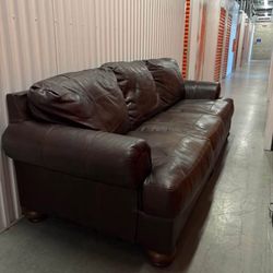 Brown leather Couch 