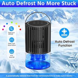 Dehumidifiers for Home - 35oz Bathroom Dehumidifier Portable Small Dehumidifier with Auto Defrost Function,2 Working Modes,Smart Auto-Off,Ultra Quiet 