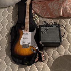 Guitar With Case & Amp
