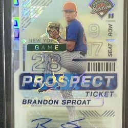 2024 Panini Prospect Ticket Brandon Sproat Auto 2/5